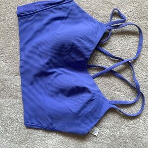 Vibrant Blue Strappy Sports Bra